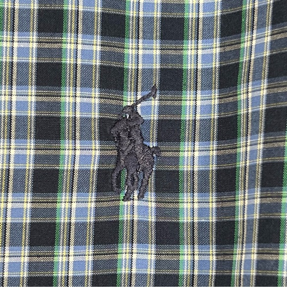 Ralph Lauren Blake Blue Small Plaid Long Sleeve Button Front Shirt Men's Size L - Picture 5 of 10